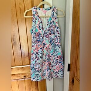 NWOT Lilly Pulitzer Terry cotton Estrada dress in shell me about it print